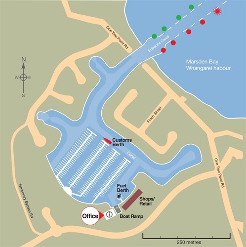 Marsden Cove Marina diagram © SW